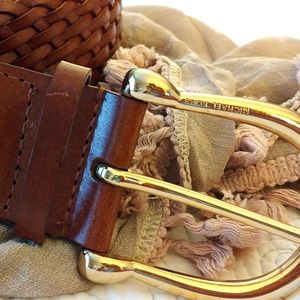 Michael Kors Braided Leather Belt